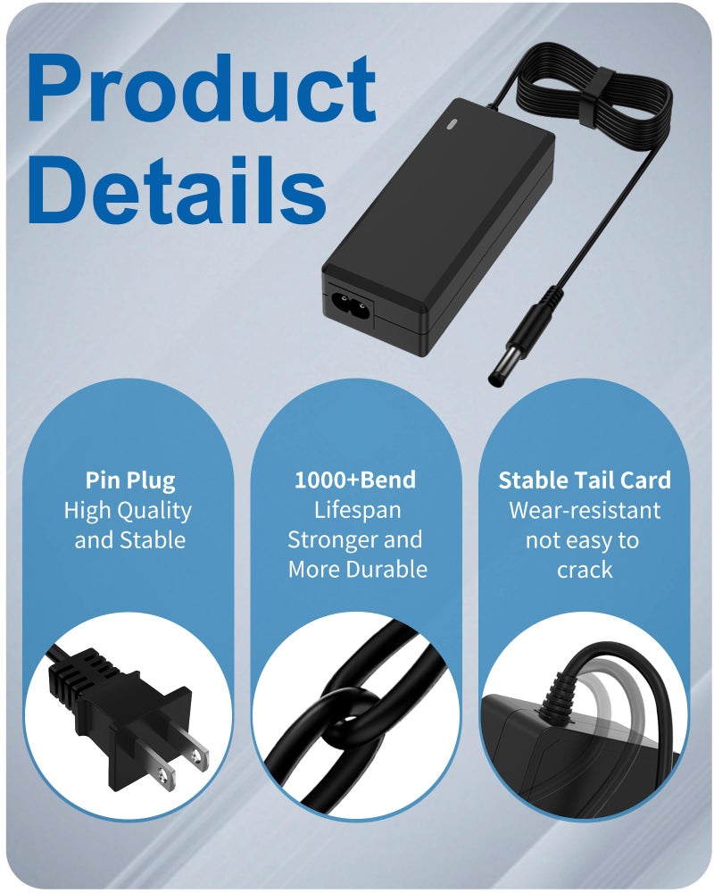 VHBW for Samsung Monitor Power Cord DC 14V 4A for Samsung SyncMaster 32â€ 27" 24" 22" 23" 20" 19" 18" 17" 15â€ Screen LED LCD TFT Monitor TV Power Supply Cord - Image 5